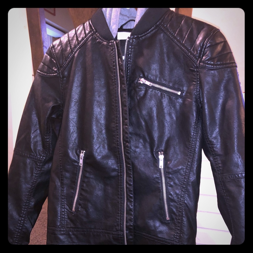 Boys H&M "Leather" Jacket w/Hood